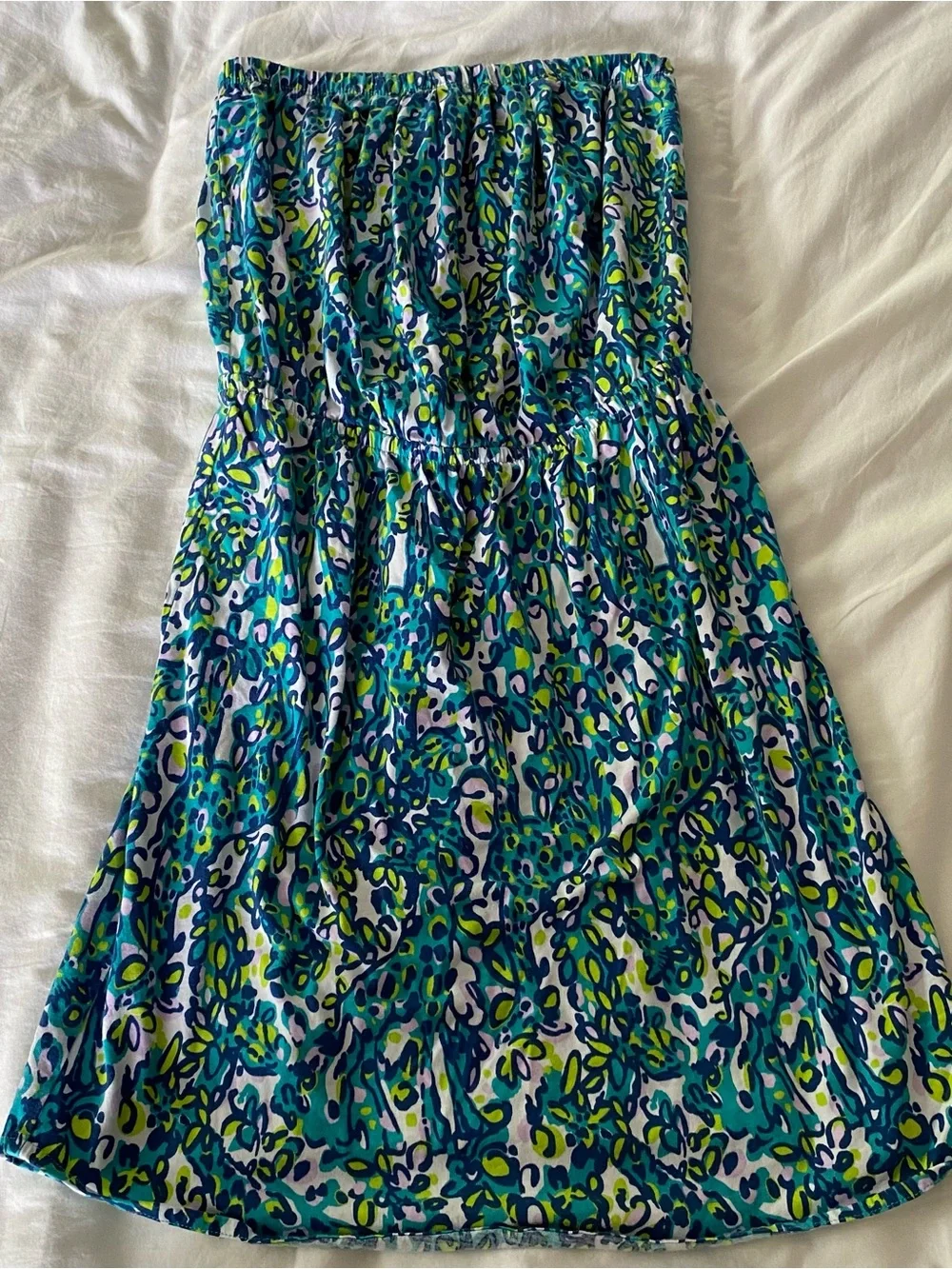 Lilly Pulitzer Dress Women’s XS Summer Strapless Colorful Preppy Beach Cotton - Picture 9 of 9